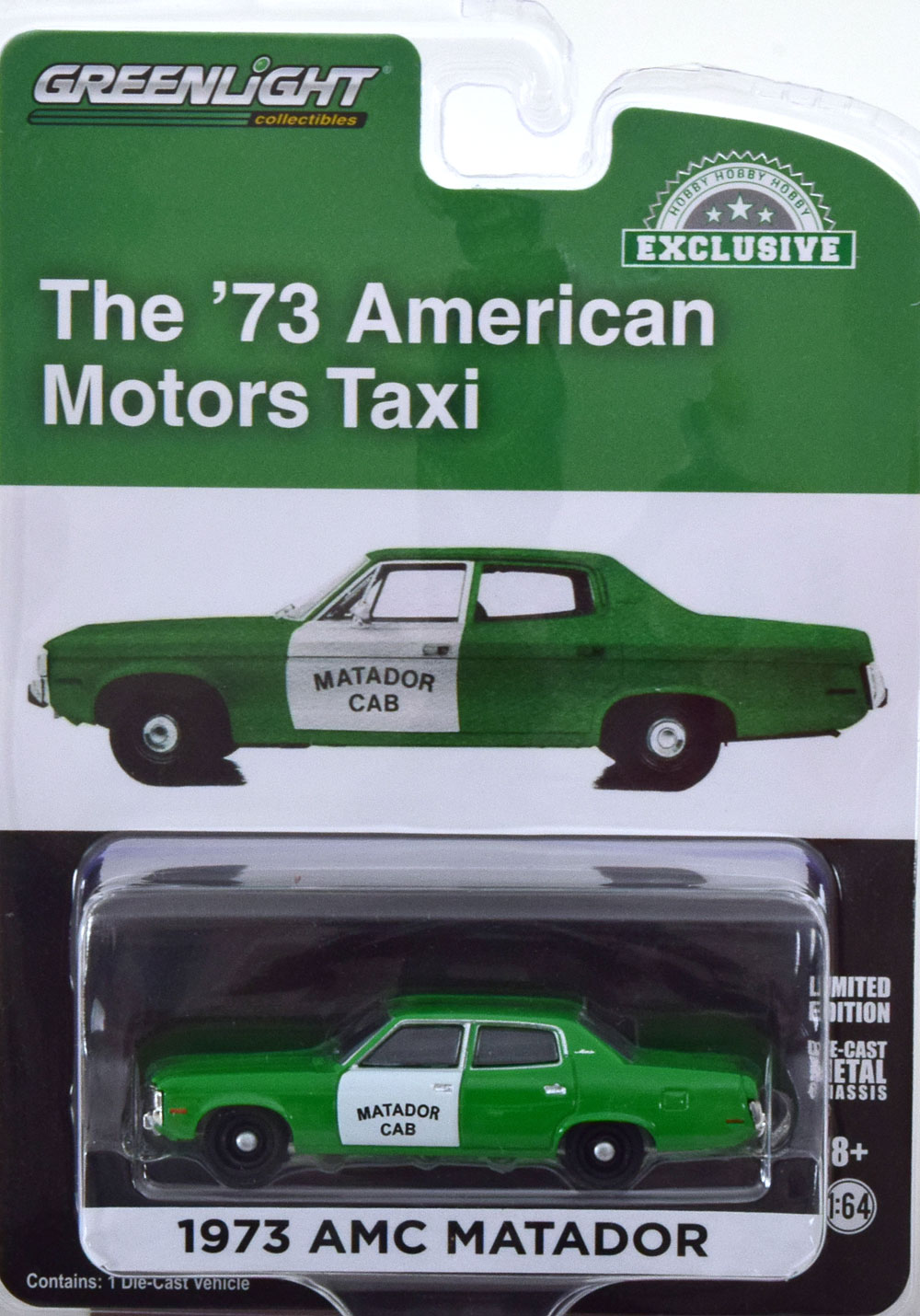 AMC MATADOR CAB 1973 GREEN WHITE**ЭЙ ЭМ СИ - Масштабные модели 1:18 - 1:43  - 1:12 - Магазин масштабных моделей МОДЕЛЛИСИМО