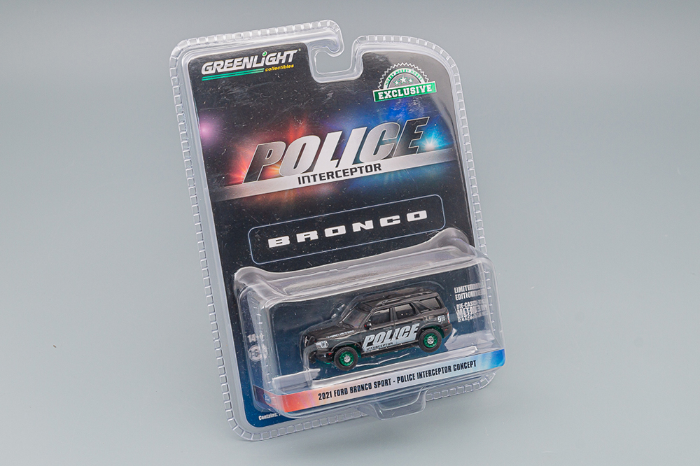 FORD BRONCO SPORT "POLICE INTERCEPTOR CONCEPT" 2021 GREENLIGHT!!! (ДЛИНА МОДЕЛИ 6-10 СМ)