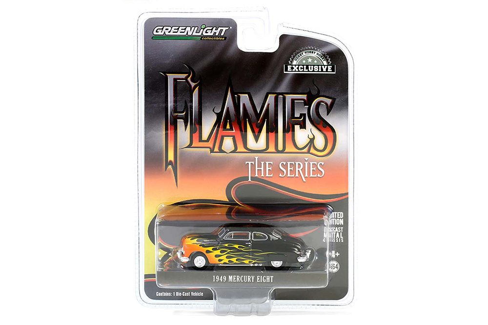 MERCURY EIGHT COUPE 1949 BLACK WITH FLAMES (ДЛИНА МОДЕЛИ 6-10 СМ)
