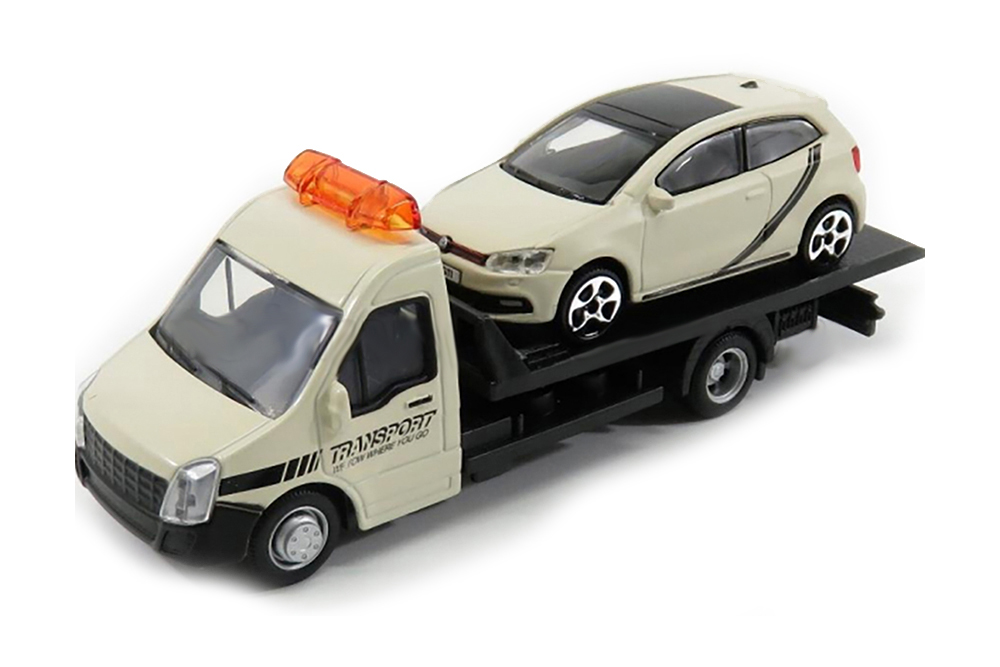 MERCEDES-BENZ SPRINTER SOCCORSO STRADALE WITH VOLKSWAGEN POLO GTI 1.4 TSI (2010) - CARRO ATTREZZI - WRECKER ROAD SERVICE, WHITE