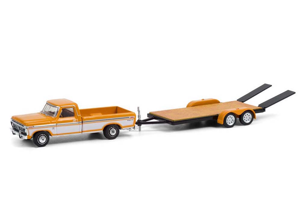 FORD F-150 RANGER XLT ПИКАП С ПРИЦЕПОМ-ТРЕЙЛЕРОМ 1976 (ДЛИНА МОДЕЛИ 6-10 СМ)