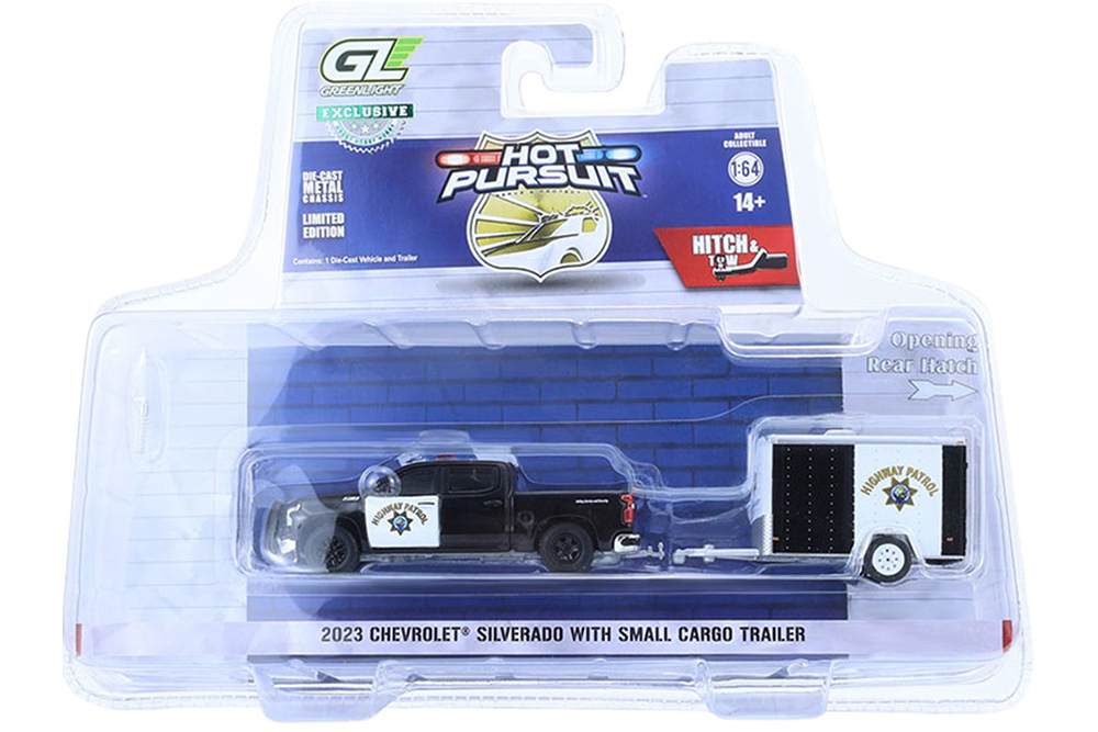 CHEVROLET SILVERADO ПИКАП CALIFORNIA HIGHWAY PATROL С ГРУЗОВЫМ ПРИЦЕПОМ 2023 ПОЛИЦИЯ / ШЕВРОЛЕ СИЛВЕРАДО КАЛИФОРНИЯ ХИГХВАЙ ПАТРОЛ