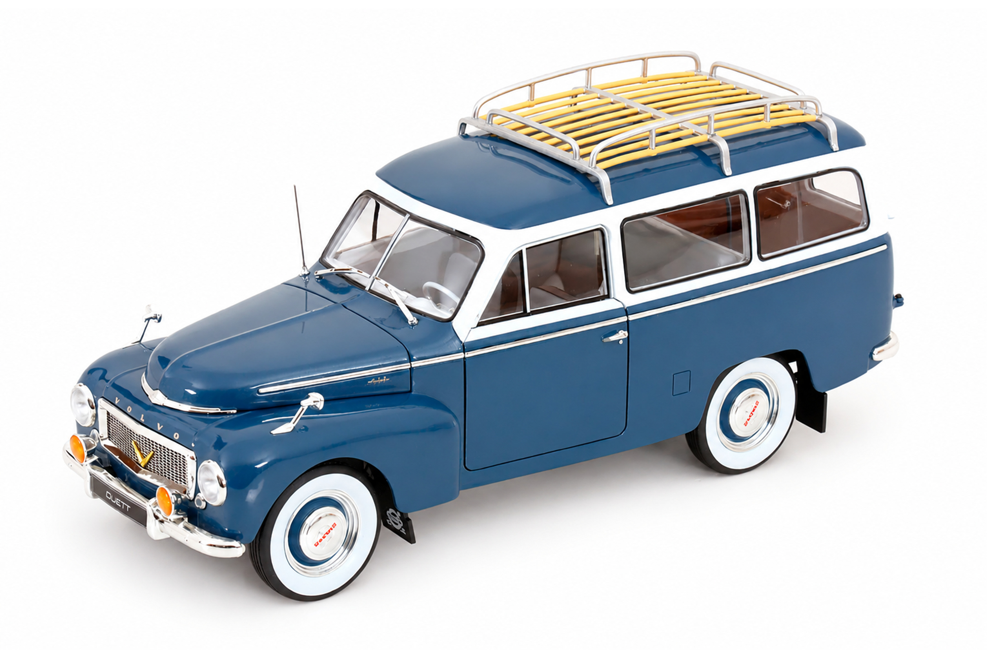 VOLVO PV445 DUETT 1953 BLUEMETALLIC WHITE / ВОЛЬВО PV445 ДУЭТТ 1953 СИНИЙ МЕТАЛЛИК С БЕЛЫМ