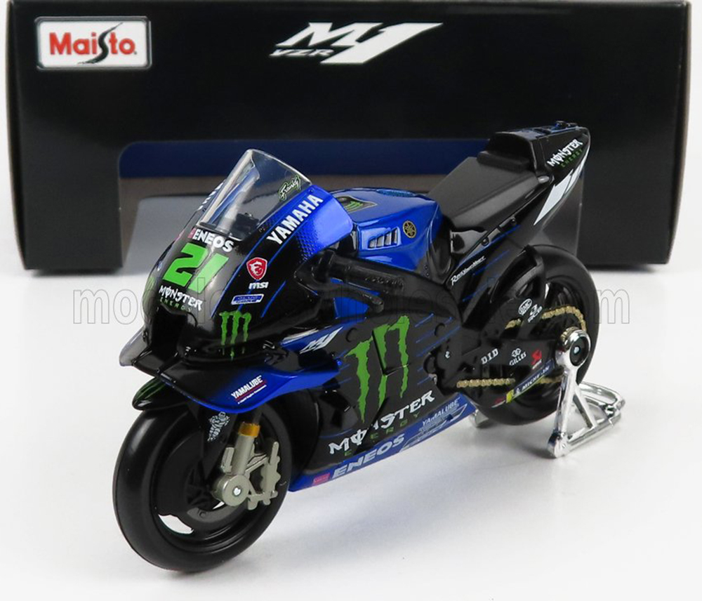 YAMAHA YZR-M1 TEAM YAMAHA MONSTER ENERGY N 21 MOTOGP SEASON 2022 FRANCO MORBIDELLI, BLUE