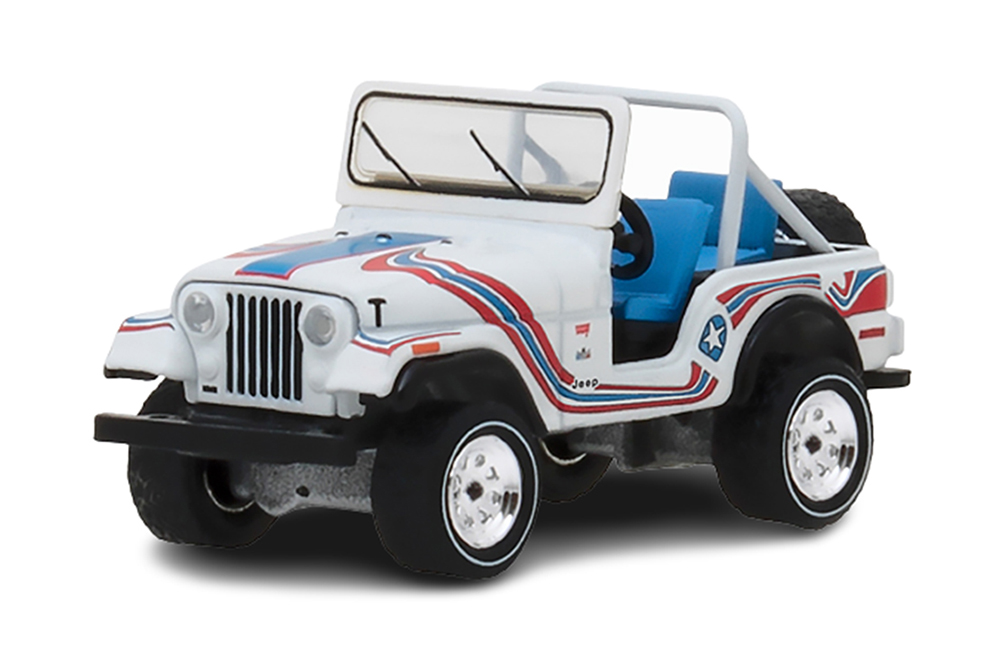 JEEP CJ-5 4Х4 BICENTENNIAL EDITION 1976 WHITE (ДЛИНА МОДЕЛИ 6-10 СМ)