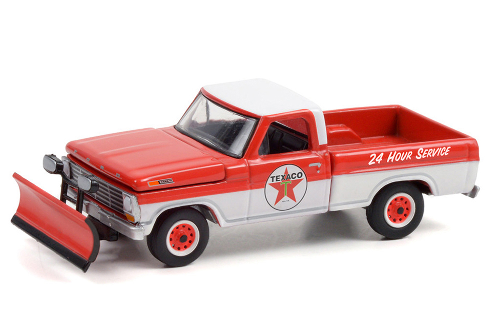 FORD F-250 ПИКАП (СНЕГОУБОРОЧНАЯ) TEXACO SERVICE 1968 (ДЛИНА МОДЕЛИ 6-10 СМ)