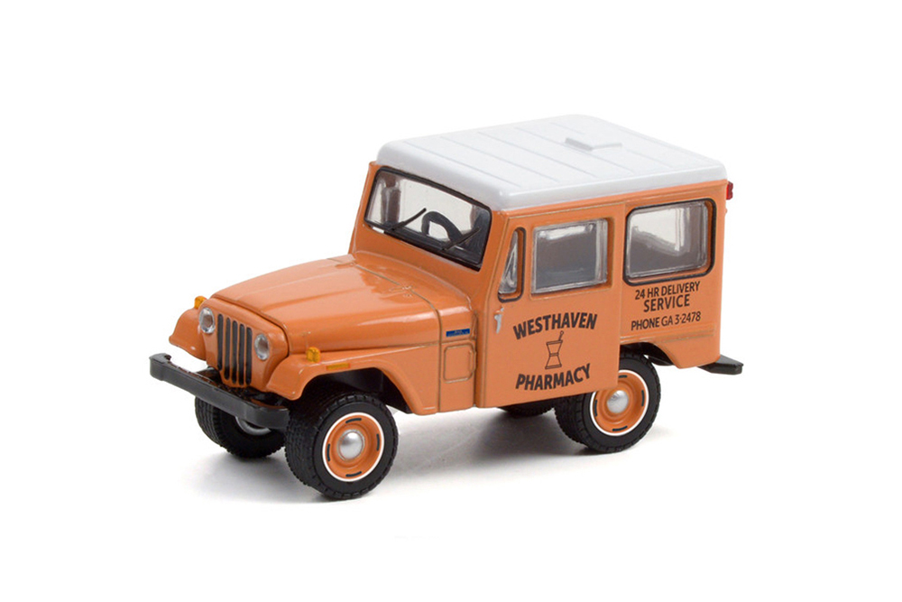 JEEP DJ-5 WESTHAVEN PHARMACY 24 H DELIVERY SERVICE 1974 (ДЛИНА МОДЕЛИ 6-10 СМ)