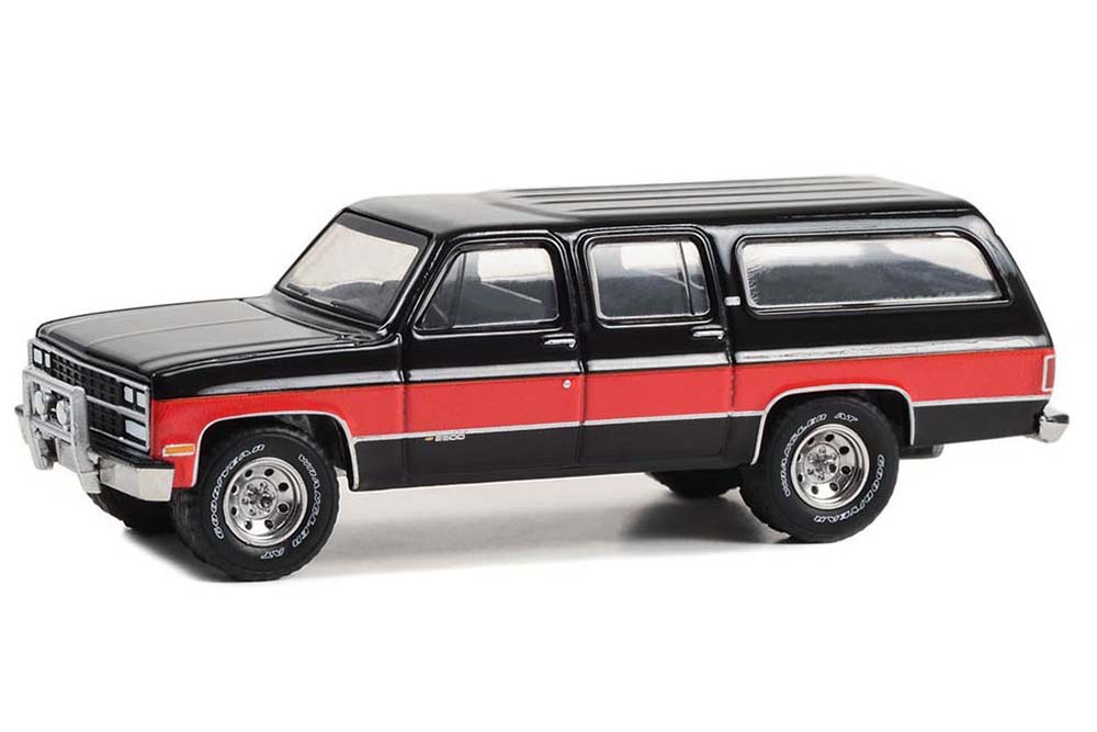 CHEVROLET SUBURBAN 4Х4 1990 RED/BLACK (ДЛИНА МОДЕЛИ 6-10 СМ)