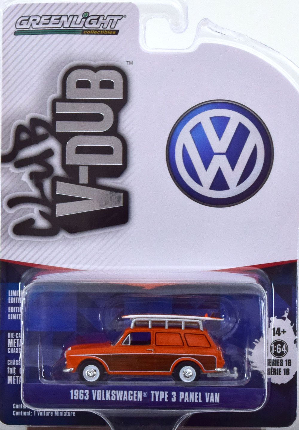 VW TYP 3 ESTATE 1963 ORANGE BROWN (ДЛИНА МОДЕЛИ 6-10 СМ)