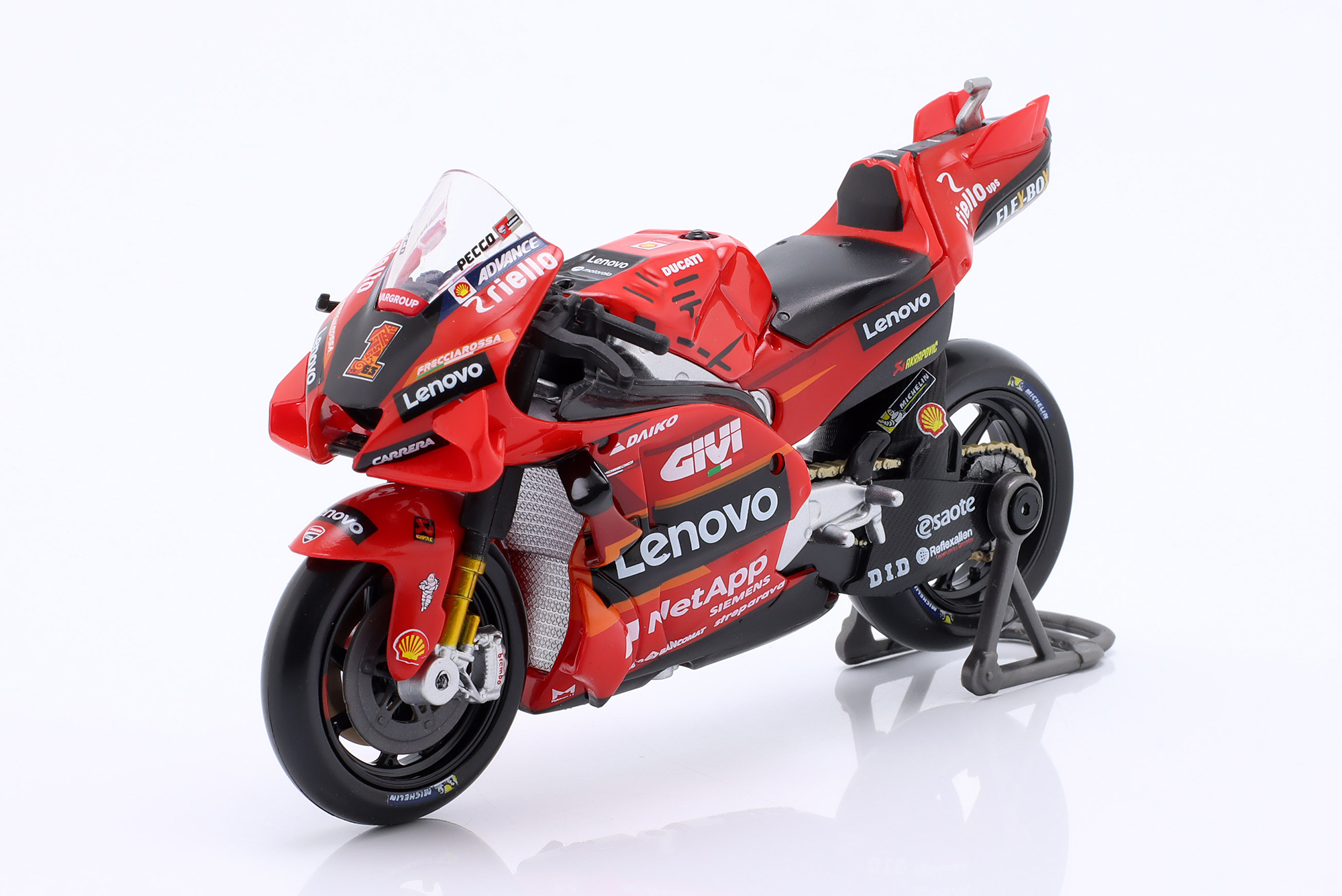 DUCATI DESMOSEDICI GP23 #1 MOTOGP WORLD CHAMPION 2023 FRANCESCO BAGNAIA / ДУКАТИ ДЕСМОСЕДИЧИ GP23 №1 ФРАНЧЕСКО БАНЬЯЯ ЧЕМПИОН МИРА МОТОГРАН-ПРИ 2023