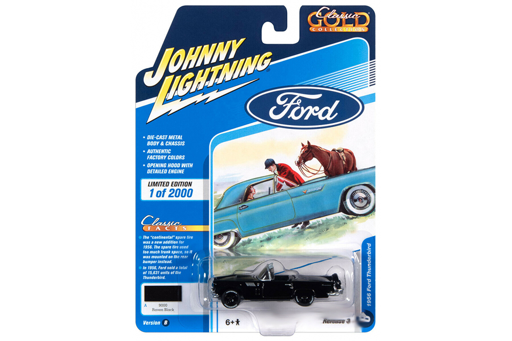 FORD THUNDERBIRD (1956), BLACK (ДЛИНА МОДЕЛИ 6-10 СМ)