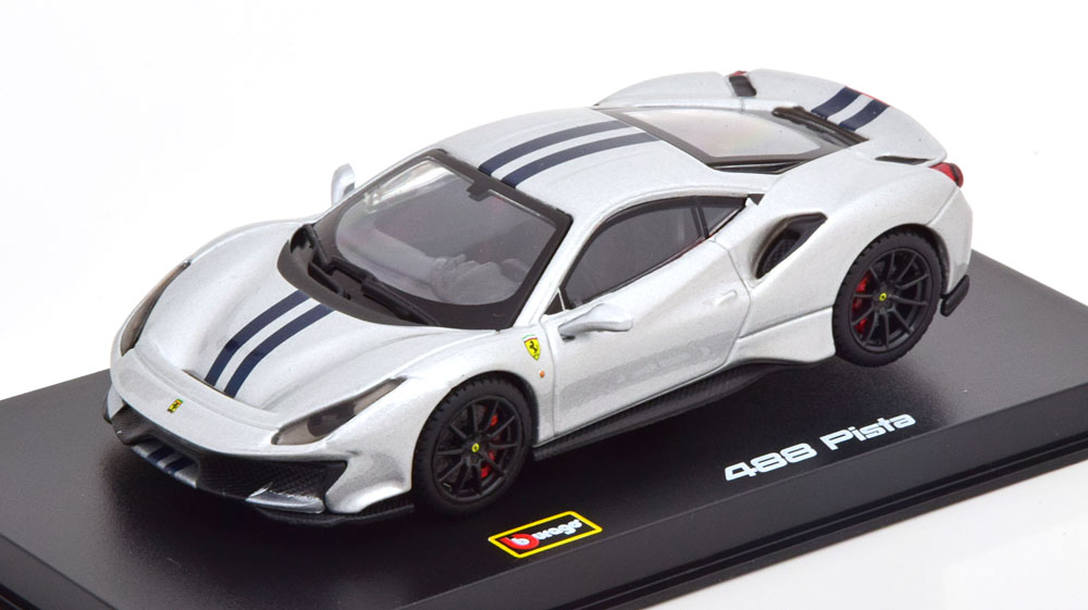 FERRARI 488 PISTA 2018, SILBER/SCHWARZ