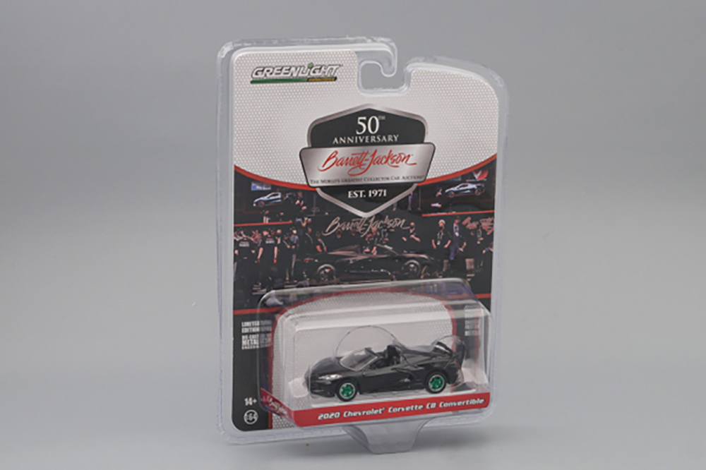 CHEVROLET CORVETTE C8 CONVERTIBLE (LOT #3003) 2020 BLACK (GREENLIGHT!) (ДЛИНА МОДЕЛИ 6-10 СМ)
