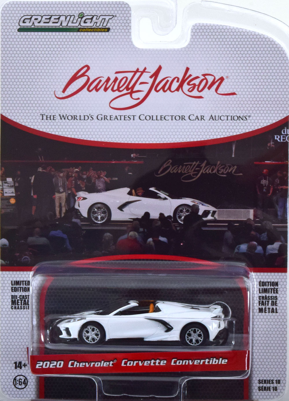 CHEVROLET CORVETTE C8 CONVERTIBLE 2020 WHITE (ДЛИНА МОДЕЛИ 6-10 СМ)