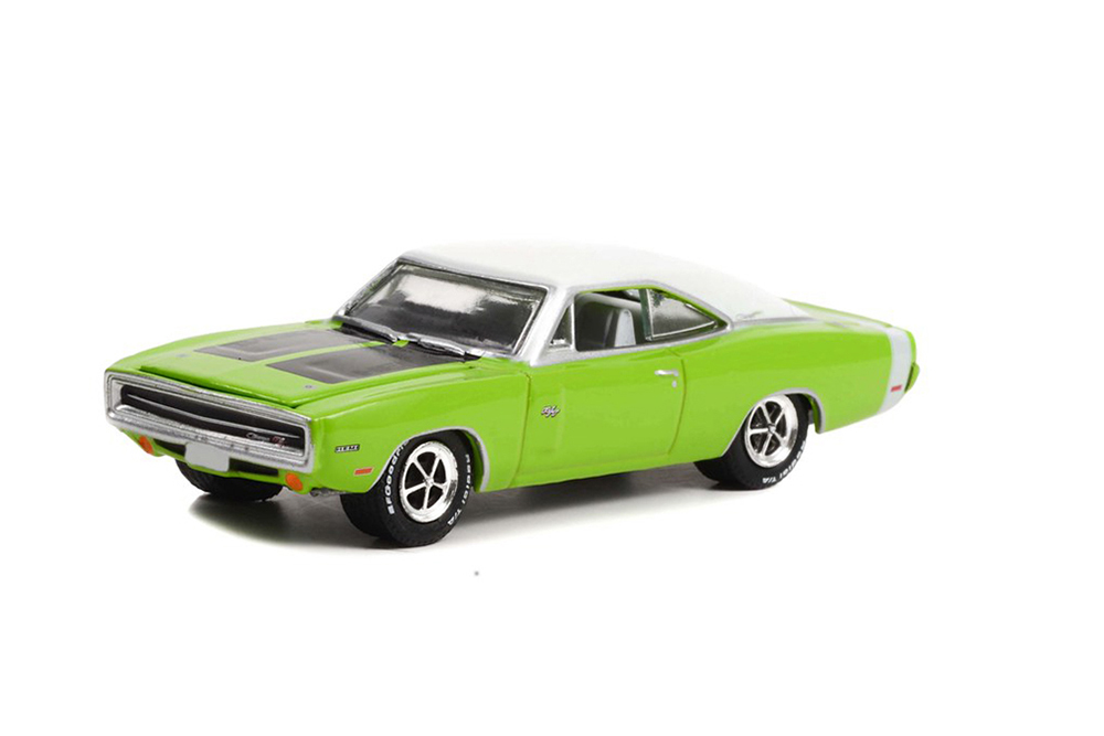 DODGE CHARGER HEMI R/T (LOT #777) 1970 SUBLIME GREEN WITH WHITE ROOF (ДЛИНА МОДЕЛИ 6-10 СМ)