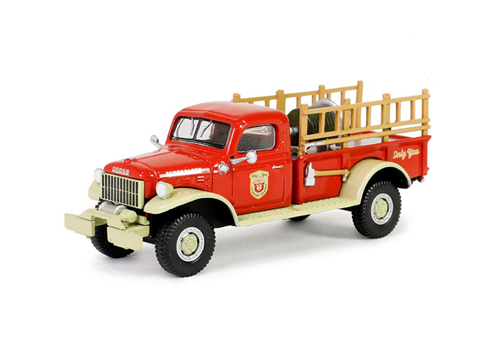 DODGE POWER WAGON ПОЖАРНЫЙ "WHAT WILL IT TAKE?" 1946, RED (ДЛИНА МОДЕЛИ 6-10 СМ)