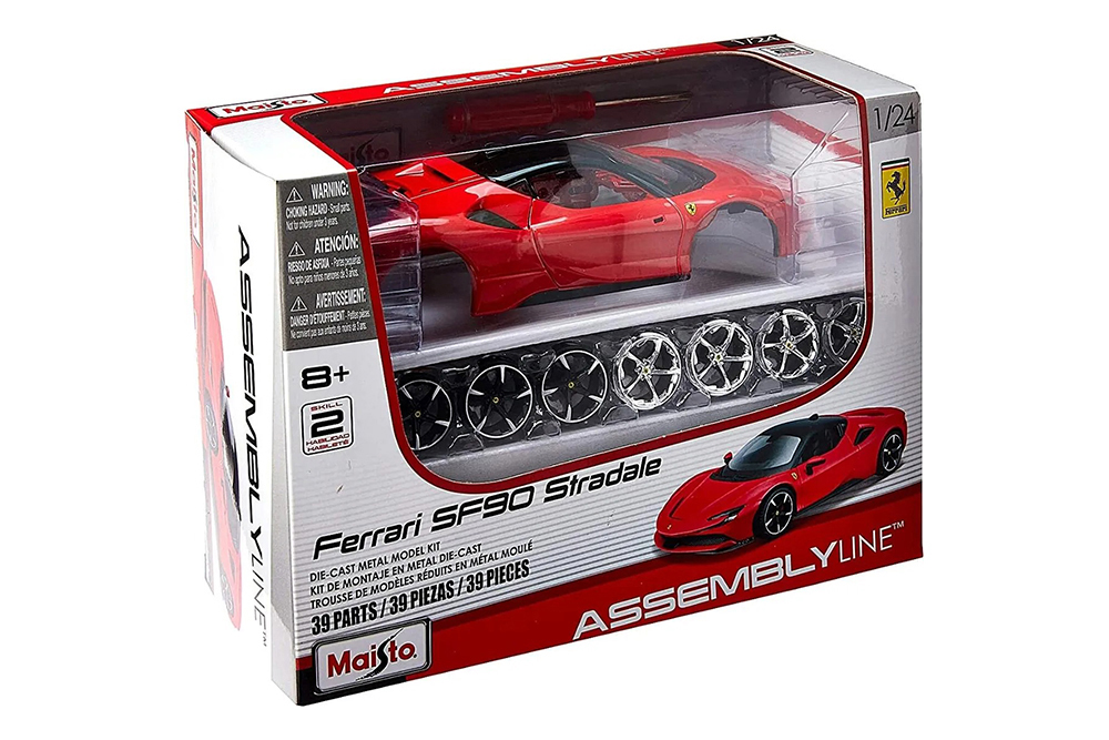 FERRARI SF90 STRADALE RED / ФЕРРАРИ СФ90 СТРАДАЛЕ КРАСНЫЙ (СБОРКА БЕЗ КЛЕЯ)