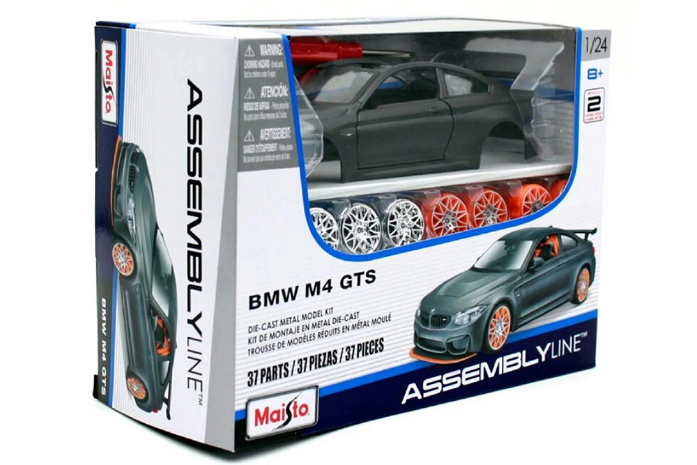 BMW M4 GTS MATT BLACK / БМВ М4 ЧЕРНЫЙ  (СБОРКА БЕЗ КЛЕЯ)