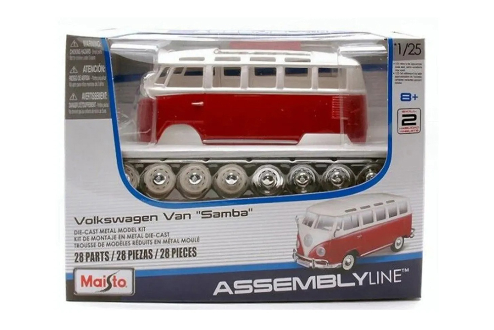 VW VOLKSWAGEN T1 "SAMBA" / ФОЛЬКСВАГЕН САМБА (СБОРКА БЕЗ КЛЕЯ)