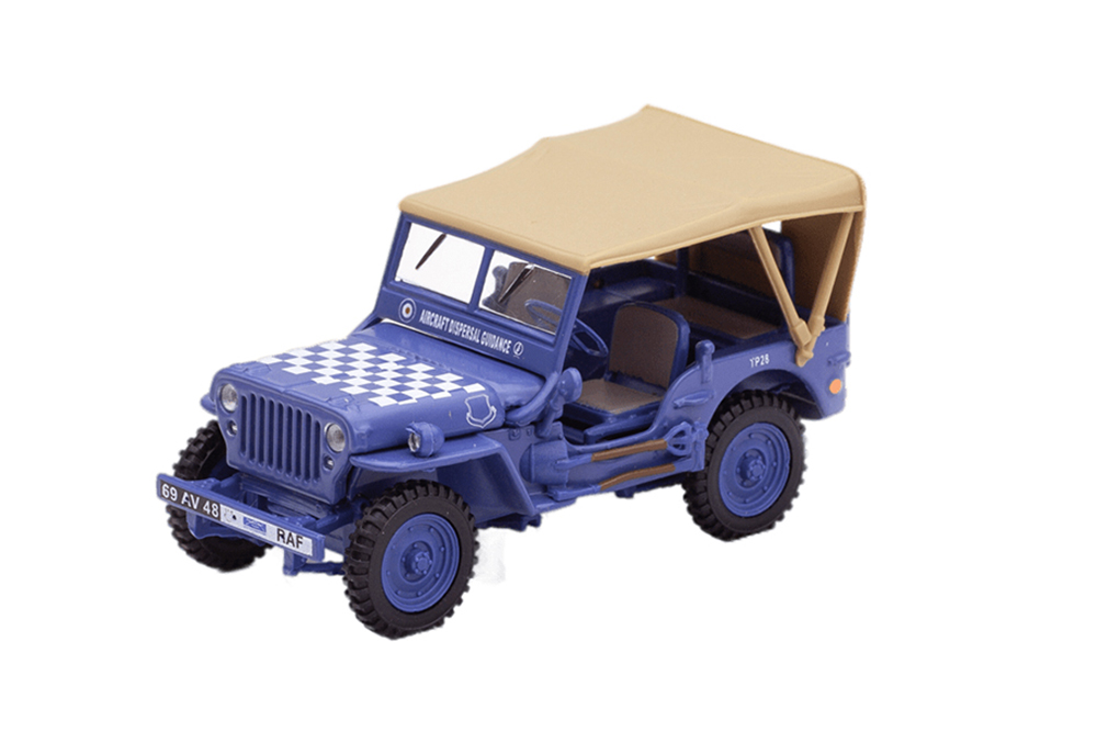JEEP 1/4 TON MILITARY VEHICLE СИНИЙ С БЕЖЕВЫМ ТЕНТОМ