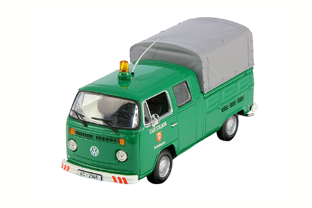 VW VOLKSWAGEN TRANSPORTER DOKA T2 1972 PICKUP GREEN STOLBERG UTILITY SERVICE