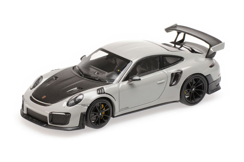 PORSCHE 911 (991.2) GT2RS 2018 СЕРЫЙ С ЧЕРНЫМ КАПОТОМ И КОЛЕСАМИ