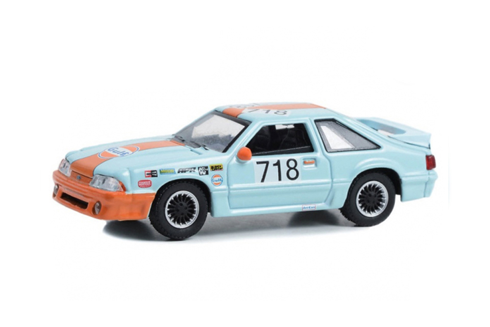 FORD MUSTANG GT #718 "GULF OIL" 1989 (ДЛИНА МОДЕЛИ 6-10 СМ)