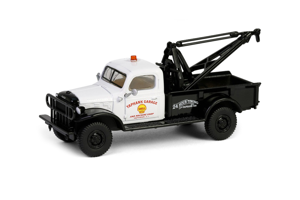 DODGE POWER WAGON ЭВАКУАТОР "SHELL OIL" 1945 WHITE/BLACK (ДЛИНА МОДЕЛИ 6-10 СМ)