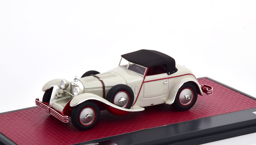 MERCEDES 680S W06 TORPEDO ROADSTER SAOUTCHIK 35949 SOFTTOP 1928 CREME-GREY