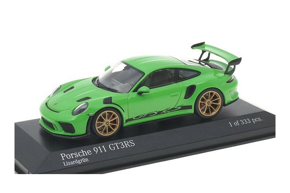 PORSCHE 991 (911) II GT3 RS - 2018 ЗЕЛЕНЫЙ С ЗОЛОТИСТЫМИ КОЛЕСАМИ