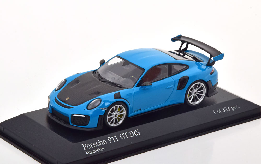 PORSCHE 911 (991 II) GT2 RS WITH SILVER RIMS 2018 LIGHT BLUE