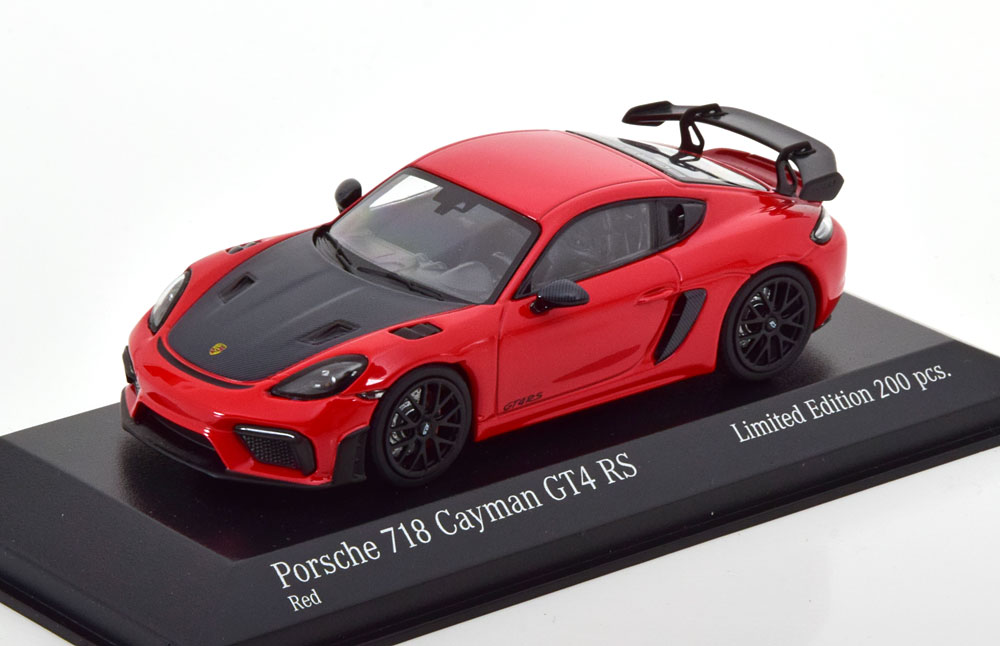 PORSCHE CAYMAN GT4 RS (982) WITH BLACK RIMS 2021 RED BLACK