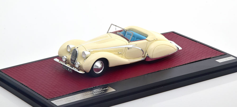 TALBOT LAGO T150C CONVERTIBLE BY FIGONI FALASCHI 1936 CREME-WHITE