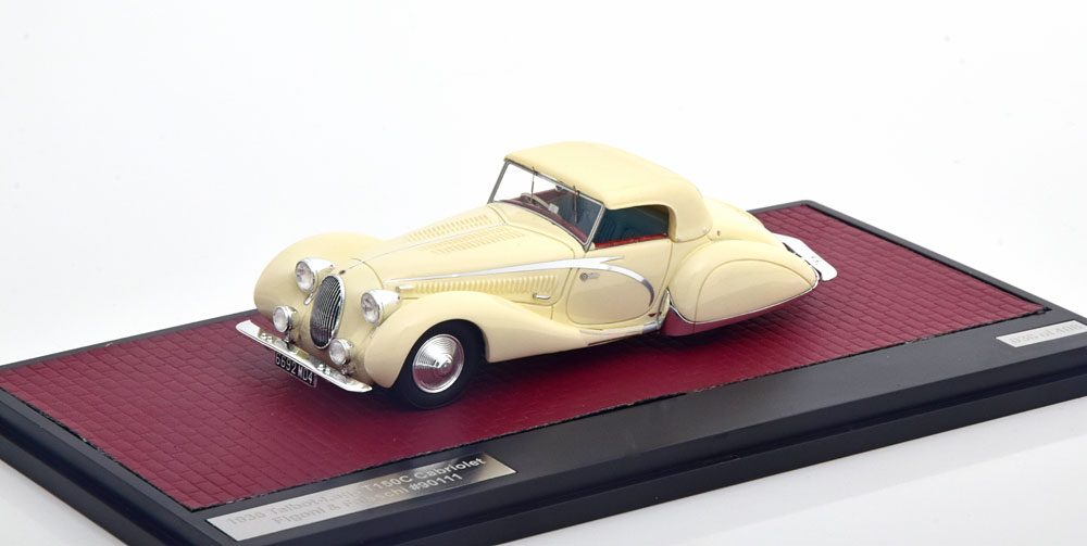 TALBOT LAGO T150C CONVERTIBLE CLOSED 1936 CREME-WHITE