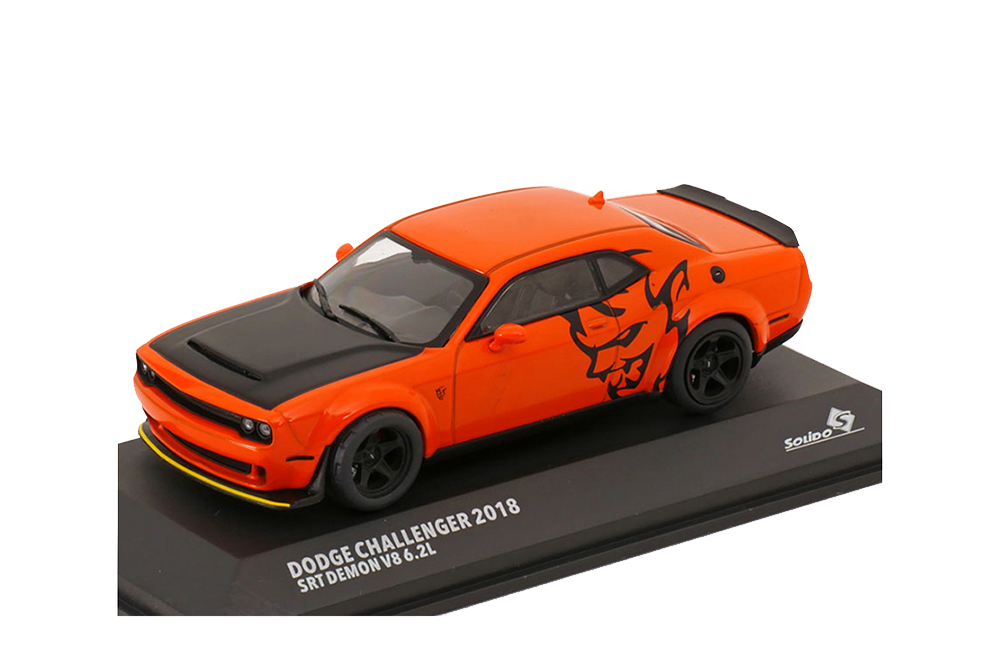 DODGE CHALLENGER SRT DEMON V8 6 2L 2018 ORANGE-MATT-BLACK