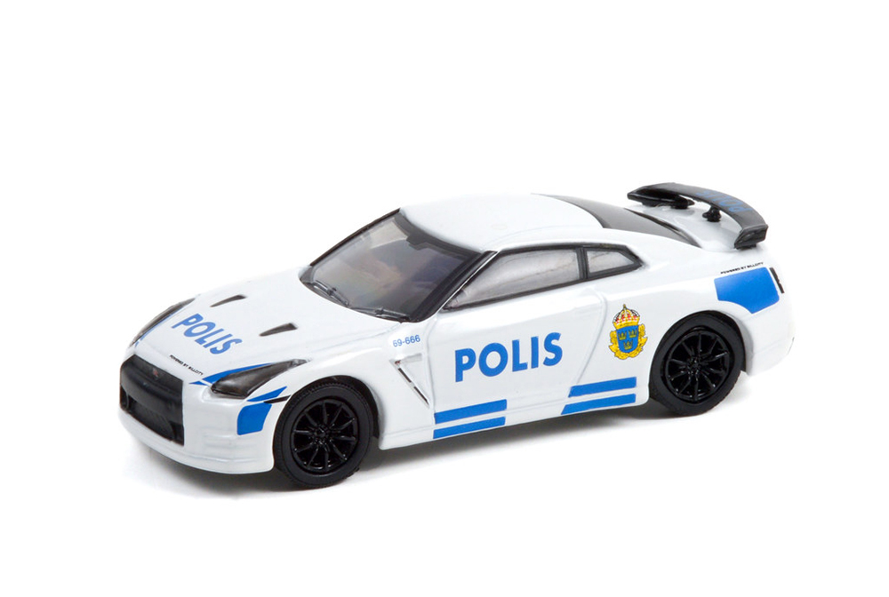 NISSAN GT-R (R35) STOCKHOLM POLIS 2014 / НИССАН ПОЛИЦИЯ ШВЕЦИИ (ДЛИНА МОДЕЛИ 6-10 СМ)
