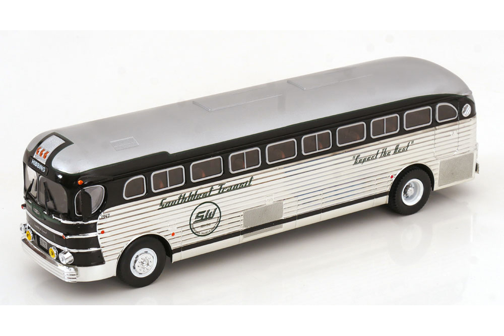 GM PD-4151 SILVERSIDES COACH SOUTHWEST TRANSIT 1948 CHROME BLACK