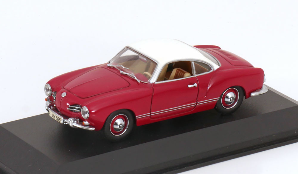 VW VOLKSWAGEN KARMANN GHIA COUPE 1955-1959 RED WHITE