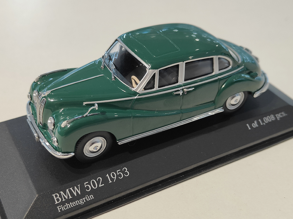 BMW 502 1953 ЗЕЛЕНЫЙ (БОКС МОЖЕТ ИМЕТЬ ПОТЕРТОСТИ ИЛИ ТРЕЩИНЫ)