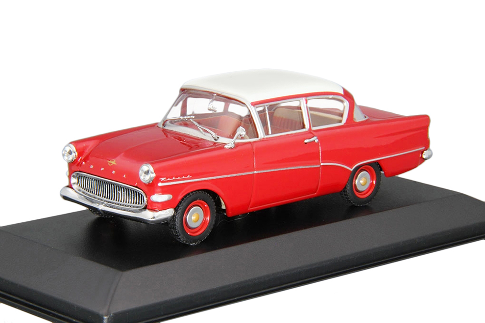 OPEL REKORD P1 LIMOUSINE 2-ДВЕРНЫЙ 1958-1960 КРАСНЫЙ С БЕЛОЙ КРЫШЕЙ