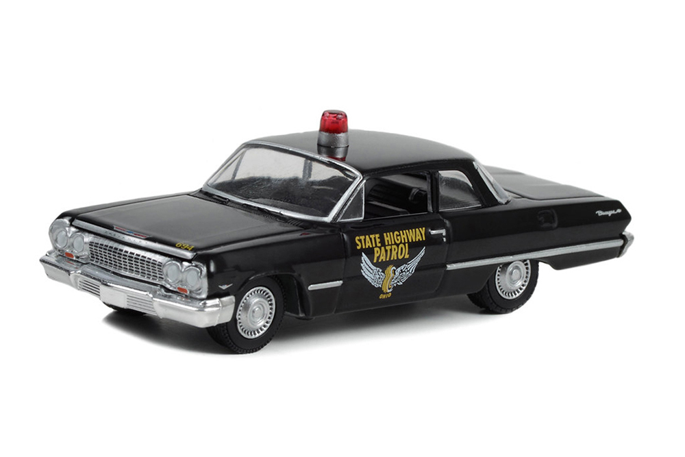 CHEVROLET BISCAYNE OHIO STATE HIGHWAY PATROL 1963 (ДЛИНА МОДЕЛИ 6-10 СМ)
