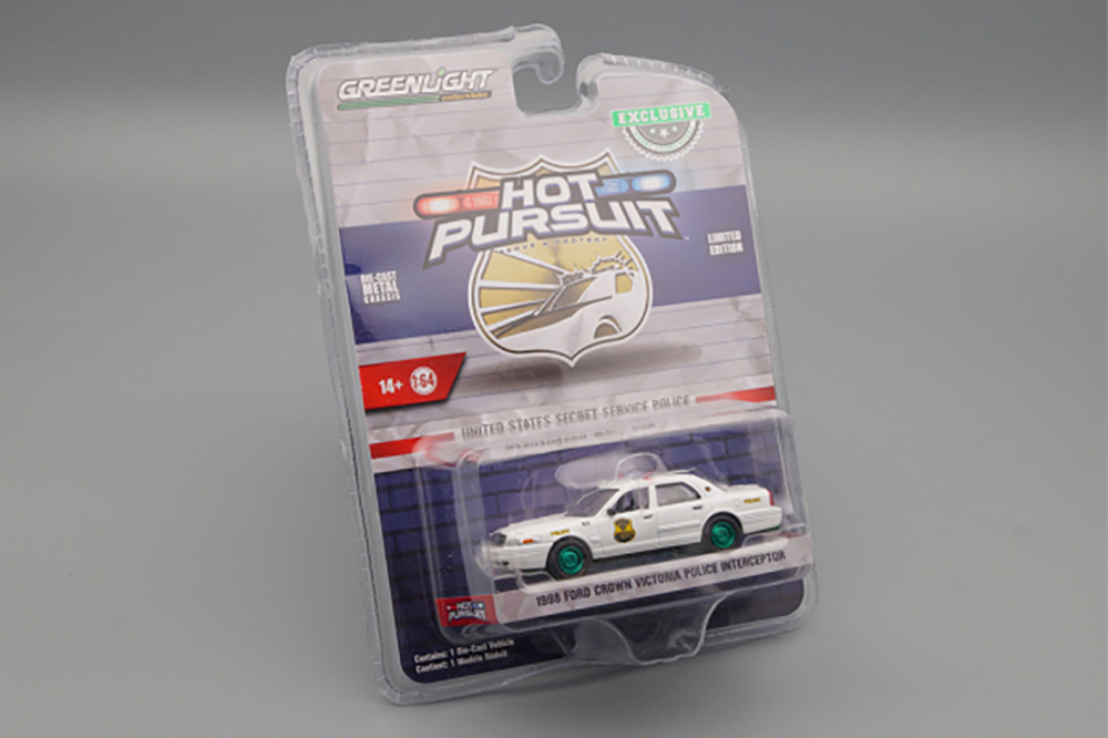 FORD CROWN VICTORIA POLICE INTERCEPTOR "UNITED STATES SECRET SERVICE POLICE" 1998 (GREENLIGHT!!!) (ДЛИНА МОДЕЛИ 6-10 СМ)