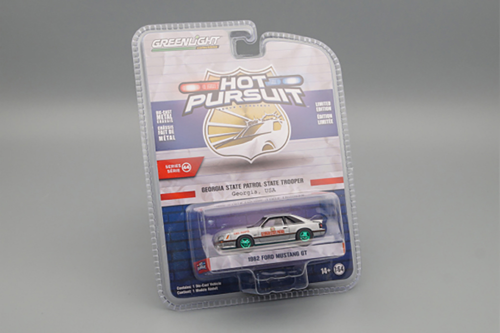 FORD MUSTANG GT "GEORGIA STATE PATROL STATE TROOPER" 1982 (GREENLIGHT!!!) (ДЛИНА МОДЕЛИ 6-10 СМ)