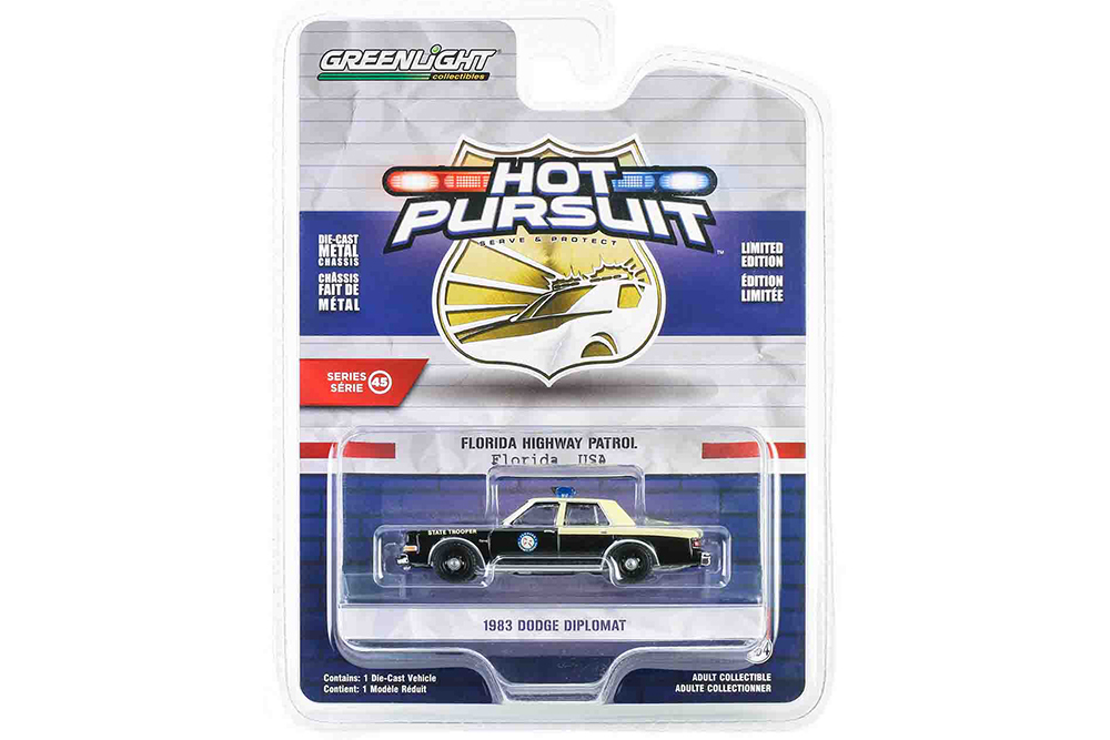 DODGE DIPLOMAT "FLORIDA HIGHWAY PATROL" 1983 (ДЛИНА МОДЕЛИ 6-10 СМ)