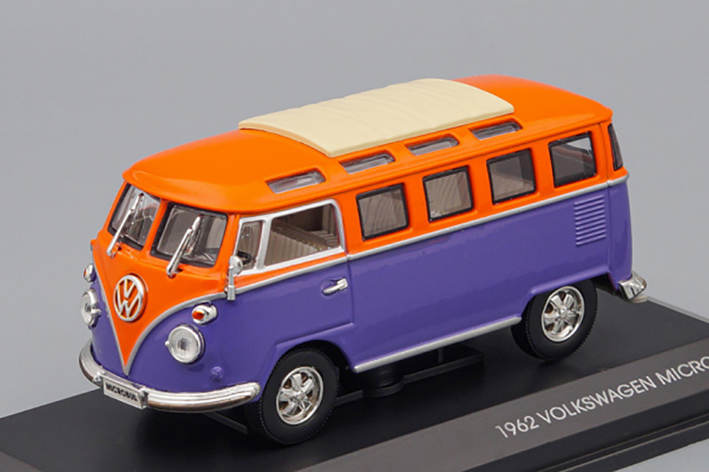 VW VOLKSWAGEN MICROBUS (1962), PURPLE / ORANGE