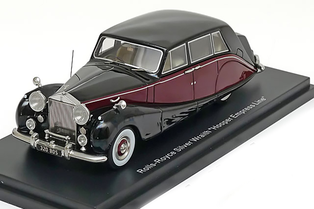 ROLLS-ROYCE SILVER WRAITH HOOPER EMPRESS LINE 1956 DARKRED BLACK