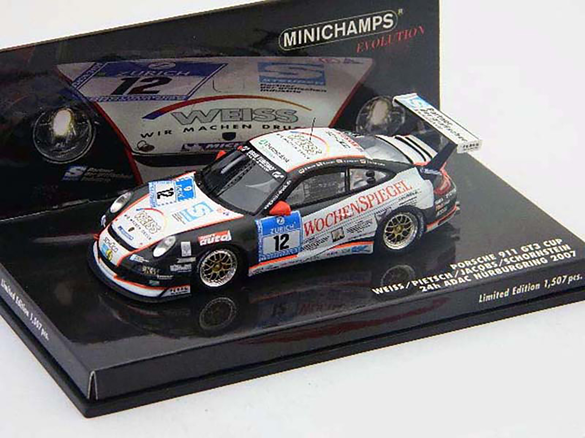 PORSCHE 911 GT3 CUP #42WINNER 24H DUBAI 2009 LAND MOTORSPORT MINICHAMPS / ПОРШЕ 911 ГТ3 КУП ИННЕР 24 ЧАСА ДУБАЙ ЛАНД МОТОРСПОРТ