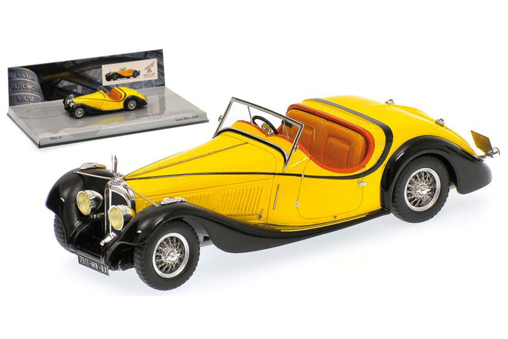 VOISIN C27 GRAND SPORT CABRIOLET 1934 YELLOW WITH BLACK