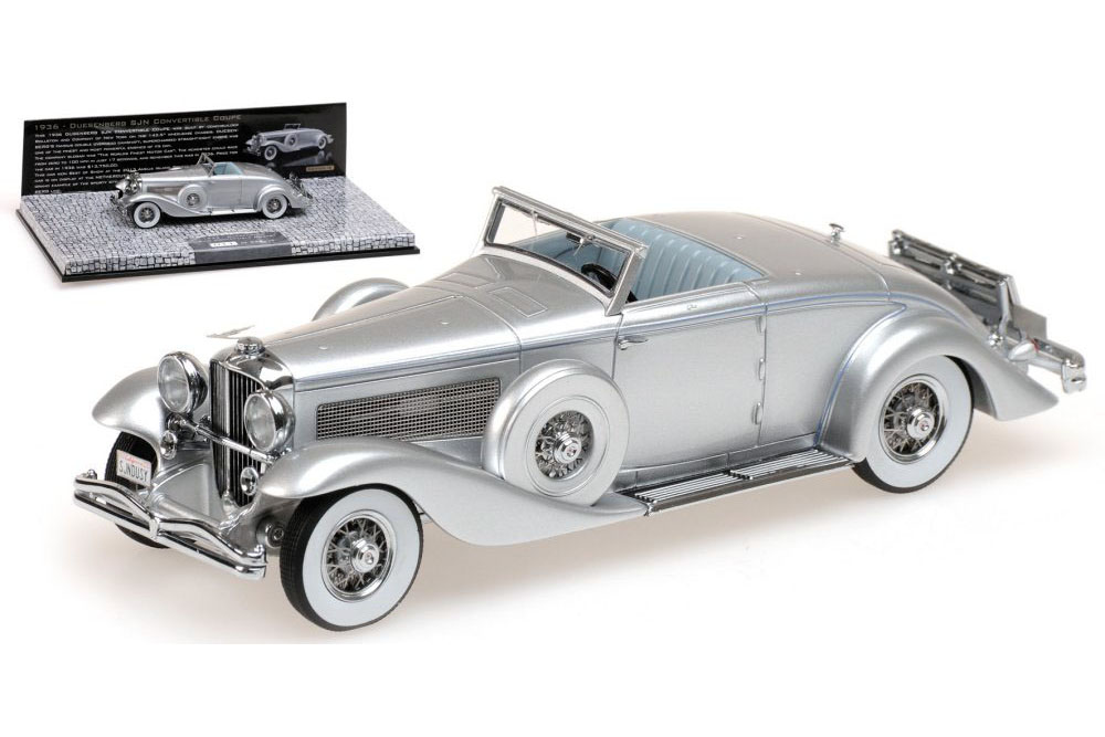 DUESENBERG SJN SUPERCHARGED CONVERTIBLE COUPE 1936 SILVER