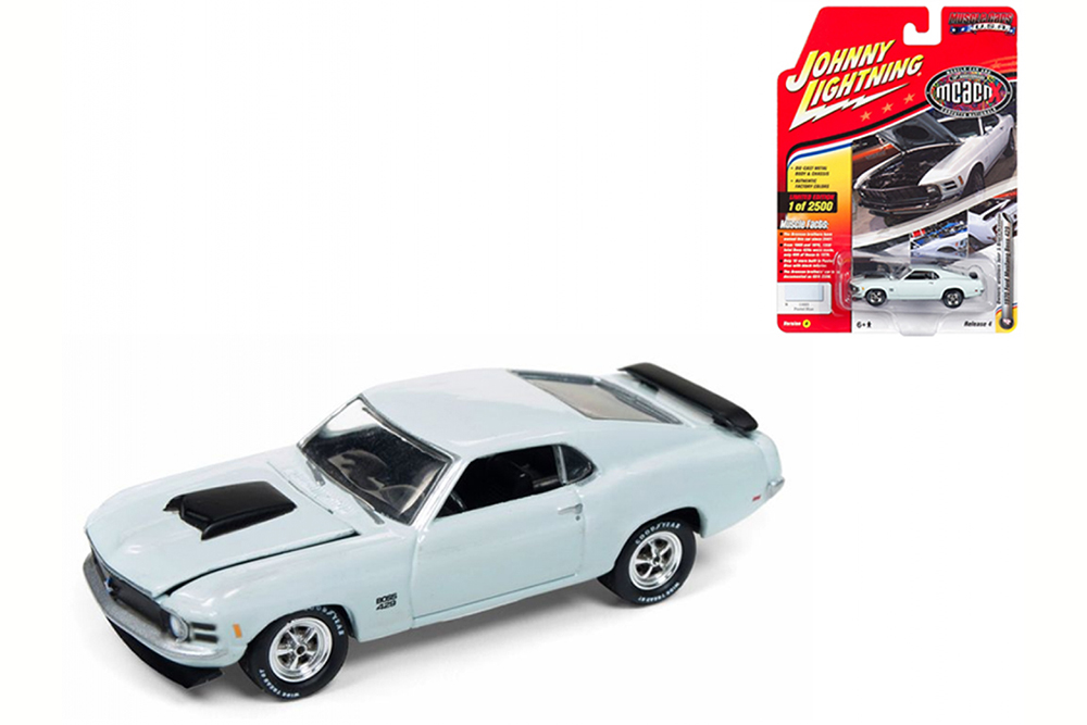FORD MUSTANG BOSS 429 WHITE 1970 (ДЛИНА МОДЕЛИ 6-10 СМ)